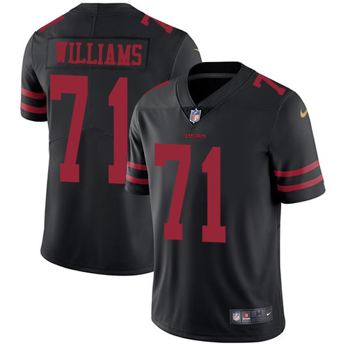 San Francisco 49ers #71 Trent Williams Black Alternate Men's Stitched NFL Vapor Untouchable Limited Jersey San Francisco 49ers #71 Trent Williams Black Alternate Men's Stitched NFL Vapor Untouchable Limited Jersey