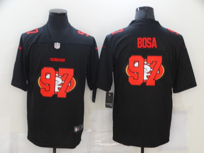 Nike 49ers 97 Nick Bosa Black Shadow Logo Limited Jersey Nike 49ers 97 Nick Bosa Black Shadow Logo Limited Jersey