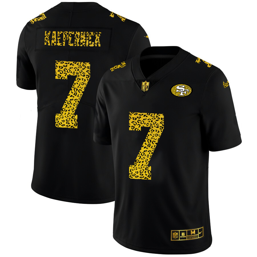 San Francisco 49ers #7 Colin Kaepernick Men's Nike Leopard Print Fashion Vapor Limited NFL Jersey Black San Francisco 49ers #7 Colin Kaepernick Men's Nike Leopard Print Fashion Vapor Limited NFL Jersey Black