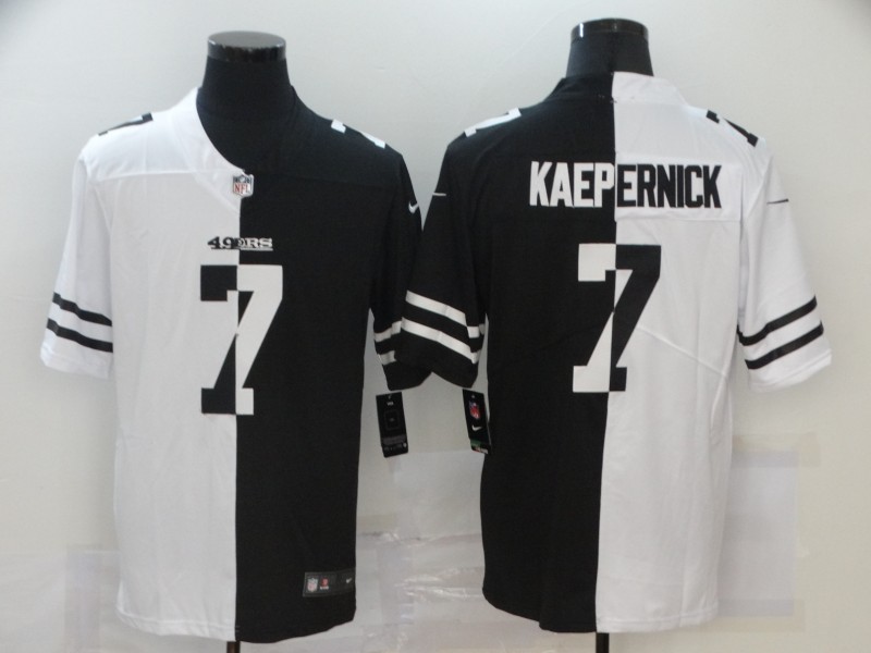 Nike 49ers 7 Colin Kaepernick Black And White Split Vapor Untouchable Limited Jersey Nike 49ers 7 Colin Kaepernick Black And White Split Vapor Untouchable Limited Jersey