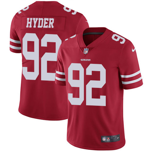 Nike 49ers #92 Kerry Hyder Red Team Color Men's Stitched NFL Vapor Untouchable Limited Jersey Nike 49ers #92 Kerry Hyder Red Team Color Men's Stitched NFL Vapor Untouchable Limited Jersey