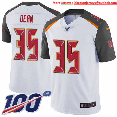 Nike Buccaneers #35 Jamel Dean White Men's Stitched NFL 100th Season Vapor Untouchable Limited Jersey Nike Buccaneers #35 Jamel Dean White Men's Stitched NFL 100th Season Vapor Untouchable Limited Jersey