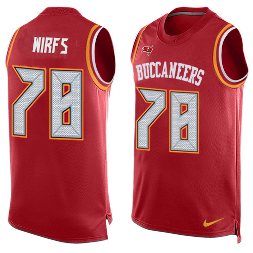 Nike Buccaneers #78 Tristan Wirfs Red Team Color Men's Stitched NFL Limited Tank Top Jersey Nike Buccaneers #78 Tristan Wirfs Red Team Color Men's Stitched NFL Limited Tank Top Jersey