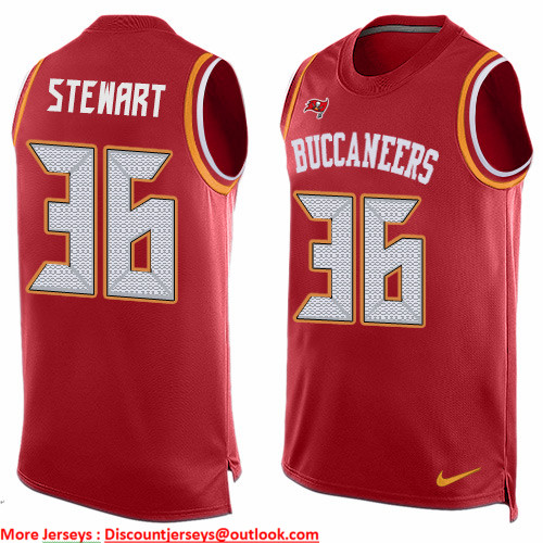 Nike Buccaneers #36 M.J. Stewart Red Team Color Men's Stitched NFL Limited Tank Top Jersey Nike Buccaneers #36 M.J. Stewart Red Team Color Men's Stitched NFL Limited Tank Top Jersey
