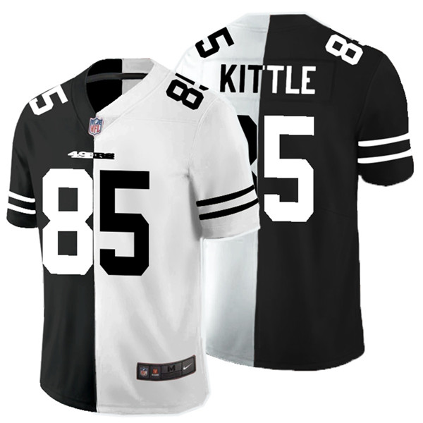 Nike 49ers 85 George Kittle Black And White Split Vapor Untouchable Limited Jersey Nike 49ers 85 George Kittle Black And White Split Vapor Untouchable Limited Jersey