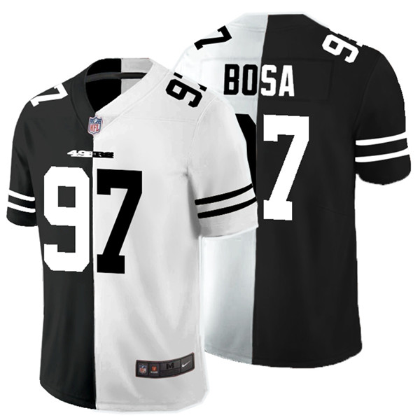 Nike 49ers 97 Nick Bosa Black And White Split Vapor Untouchable Limited Jersey Nike 49ers 97 Nick Bosa Black And White Split Vapor Untouchable Limited Jersey