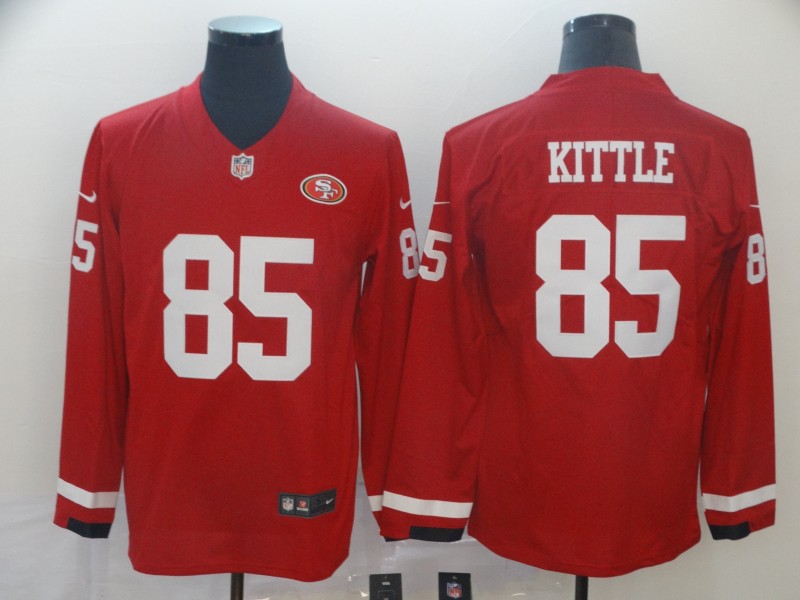 Nike 49ers 85 George Kittle Red Therma Long Sleeve Jersey Nike 49ers 85 George Kittle Red Therma Long Sleeve Jersey