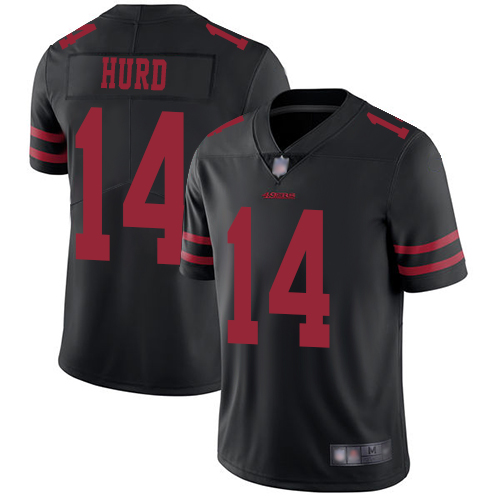 49ers #14 Jalen Hurd Black Alternate Men's Stitched Football Vapor Untouchable Limited Jersey 49ers #14 Jalen Hurd Black Alternate Men's Stitched Football Vapor Untouchable Limited Jersey