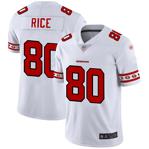49ers #80 Jerry Rice White Men's Stitched Football Limited Team Logo Fashion Jersey 49ers #80 Jerry Rice White Men's Stitched Football Limited Team Logo Fashion Jersey