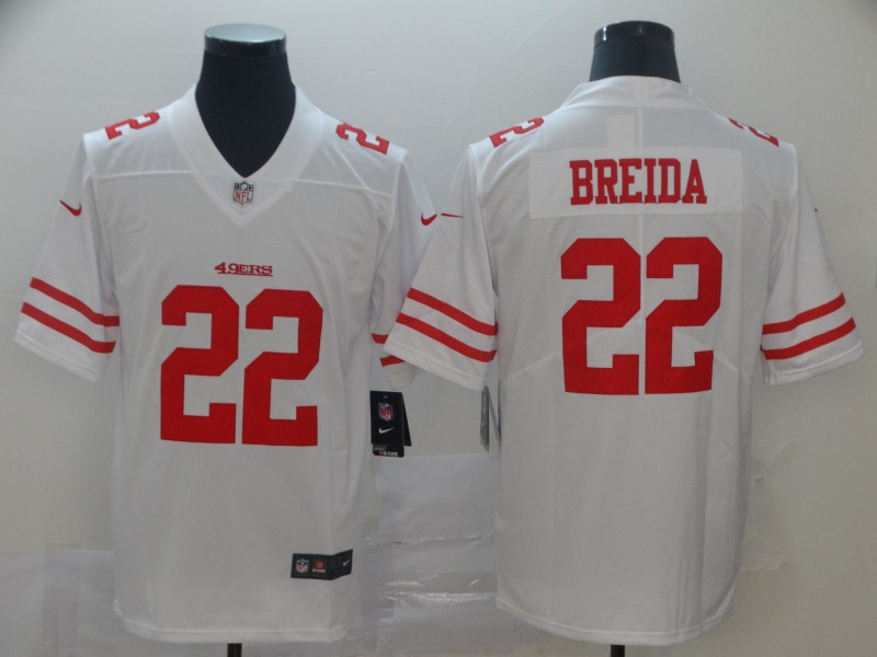 49ers 22 Matt Breida White Vapor Untouchable Limited Jesey 49ers 22 Matt Breida White Vapor Untouchable Limited Jesey