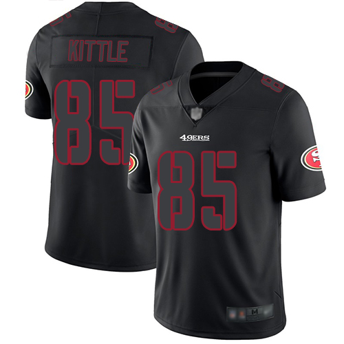 49ers #85 George Kittle Black Men's Stitched Football Limited Rush Impact Jersey 49ers #85 George Kittle Black Men's Stitched Football Limited Rush Impact Jersey