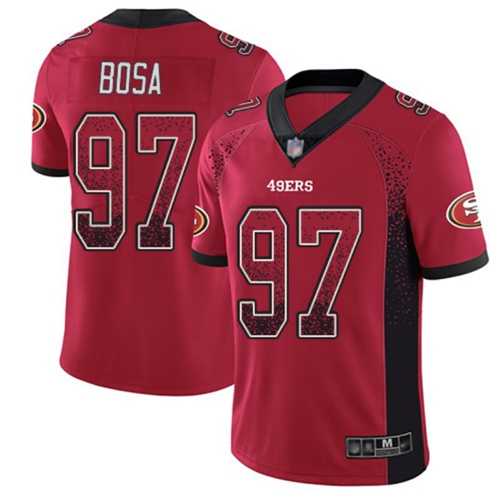 49ers #97 Nick Bosa Red Team Color Men's Stitched Football Limited Rush Drift Fashion Jersey 49ers #97 Nick Bosa Red Team Color Men's Stitched Football Limited Rush Drift Fashion Jersey
