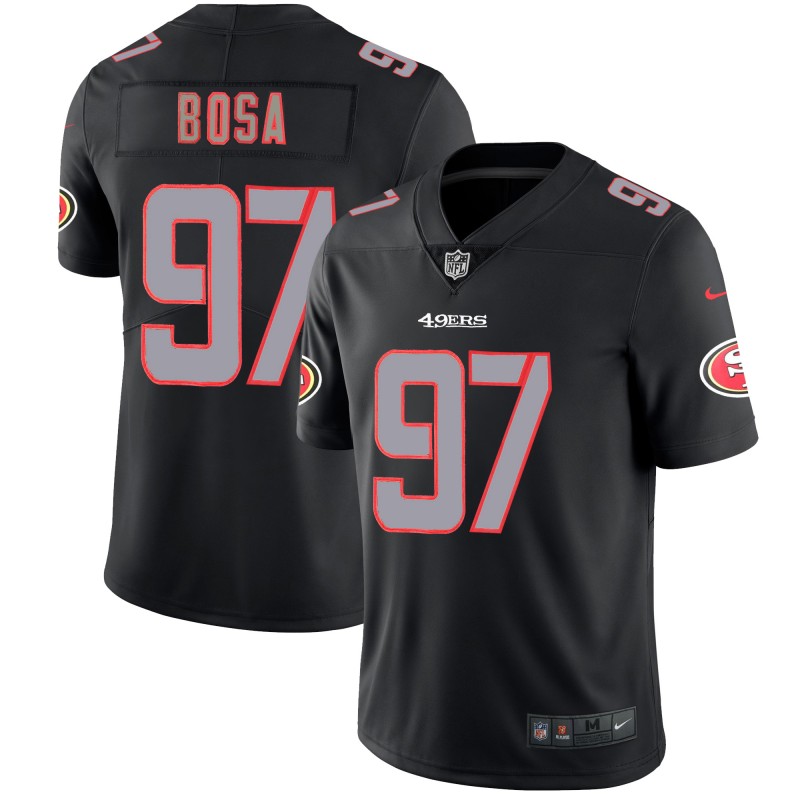 Nike 49ers 97 Nick Bosa Black Impact Rush Limited Jersey Nike 49ers 97 Nick Bosa Black Impact Rush Limited Jersey