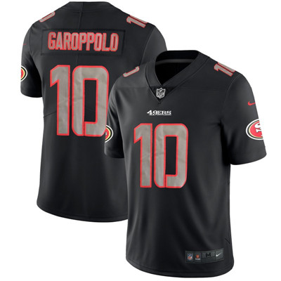 Nike 49ers #10 Jimmy Garoppolo Black Vapor Impact Limited Jersey Nike 49ers #10 Jimmy Garoppolo Black Vapor Impact Limited Jersey