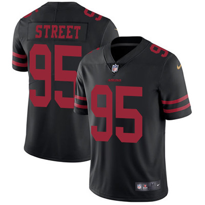 Nike 49ers #95 Kentavius Street Black Alternate Men's Stitched NFL Vapor Untouchable Limited Jersey Nike 49ers #95 Kentavius Street Black Alternate Men's Stitched NFL Vapor Untouchable Limited Jersey