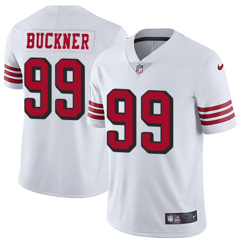 Nike 49ers #99 DeForest Buckner White Rush Men's Stitched NFL Vapor Untouchable Limited Jersey Nike 49ers #99 DeForest Buckner White Rush Men's Stitched NFL Vapor Untouchable Limited Jersey
