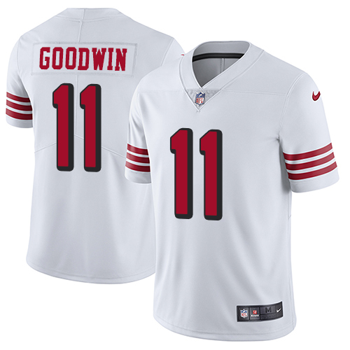 Nike 49ers #11 Marquise Goodwin White Rush Men's Stitched NFL Vapor Untouchable Limited Jersey Nike 49ers #11 Marquise Goodwin White Rush Men's Stitched NFL Vapor Untouchable Limited Jersey