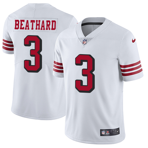 Nike 49ers #3 C.J. Beathard White Rush Men's Stitched NFL Vapor Untouchable Limited Jersey Nike 49ers #3 C.J. Beathard White Rush Men's Stitched NFL Vapor Untouchable Limited Jersey