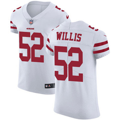 Nike 49ers #52 Patrick Willis White Men's Stitched NFL Vapor Untouchable Elite Jersey Nike 49ers #52 Patrick Willis White Men's Stitched NFL Vapor Untouchable Elite Jersey