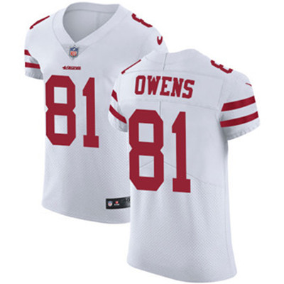 Nike 49ers #81 Terrell Owens White Men's Stitched NFL Vapor Untouchable Elite Jersey Nike 49ers #81 Terrell Owens White Men's Stitched NFL Vapor Untouchable Elite Jersey