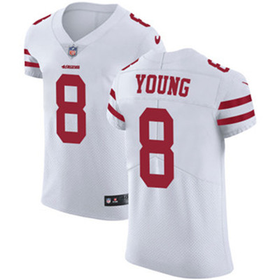 Nike 49ers #8 Steve Young White Men's Stitched NFL Vapor Untouchable Elite Jersey Nike 49ers #8 Steve Young White Men's Stitched NFL Vapor Untouchable Elite Jersey