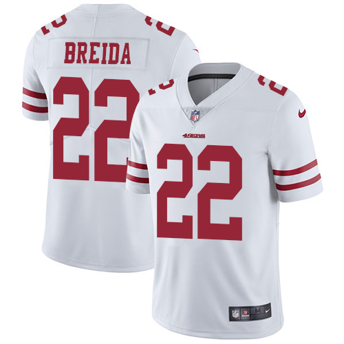 Nike 49ers #22 Matt Breida White Men's Stitched NFL Vapor Untouchable Limited Jersey Nike 49ers #22 Matt Breida White Men's Stitched NFL Vapor Untouchable Limited Jersey