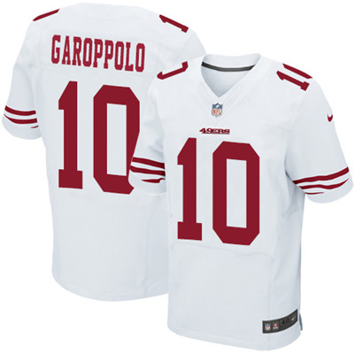 Nike 49ers #10 Jimmy Garoppolo White Men's Stitched NFL Elite Jersey Nike 49ers #10 Jimmy Garoppolo White Men's Stitched NFL Elite Jersey
