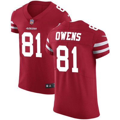 Nike 49ers #81 Terrell Owens Red Team Color Men's Stitched NFL Vapor Untouchable Elite Jersey Nike 49ers #81 Terrell Owens Red Team Color Men's Stitched NFL Vapor Untouchable Elite Jersey
