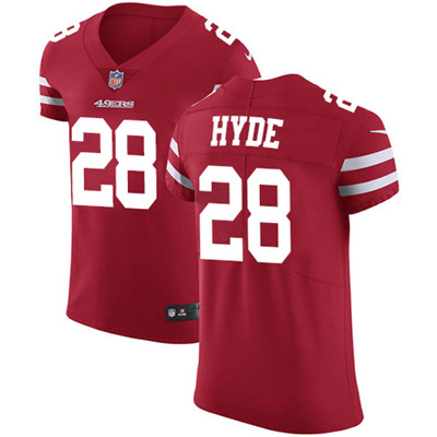 Nike 49ers #28 Carlos Hyde Red Team Color Men's Stitched NFL Vapor Untouchable Elite Jersey Nike 49ers #28 Carlos Hyde Red Team Color Men's Stitched NFL Vapor Untouchable Elite Jersey