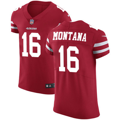 Nike 49ers #16 Joe Montana Red Team Color Men's Stitched NFL Vapor Untouchable Elite Jersey Nike 49ers #16 Joe Montana Red Team Color Men's Stitched NFL Vapor Untouchable Elite Jersey