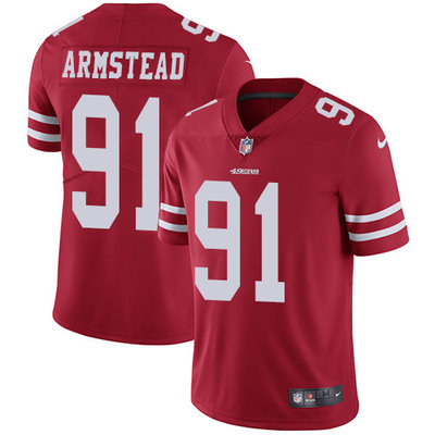 Nike 49ers #91 Arik Armstead Red Team Color Men's Stitched NFL Vapor Untouchable Limited Jersey Nike 49ers #91 Arik Armstead Red Team Color Men's Stitched NFL Vapor Untouchable Limited Jersey