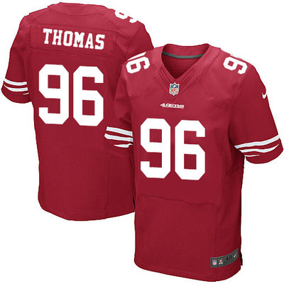 Nike 49ers #96 Solomon Thomas Red Team Color Men's Stitched NFL Elite Jersey Nike 49ers #96 Solomon Thomas Red Team Color Men's Stitched NFL Elite Jersey