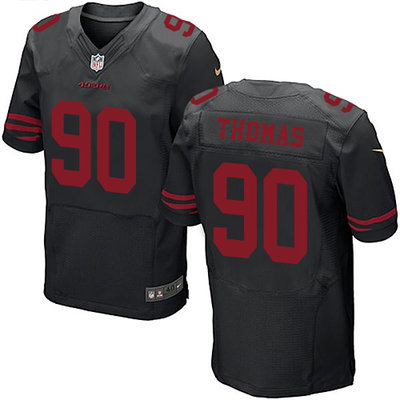 Nike 49ers #90 Solomon Thomas Black Alternate Men's Stitched NFL Elite Jersey Nike 49ers #90 Solomon Thomas Black Alternate Men's Stitched NFL Elite Jersey