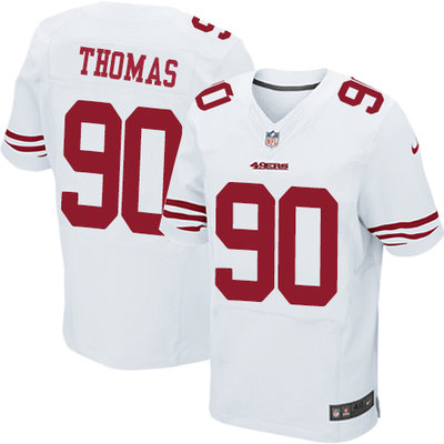 Nike 49ers #90 Solomon Thomas White Men's Stitched NFL Elite Jersey Nike 49ers #90 Solomon Thomas White Men's Stitched NFL Elite Jersey
