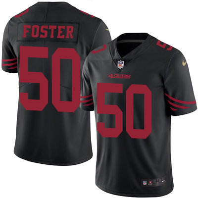 Nike 49ers #50 Reuben Foster Black Men's Stitched NFL Limited Rush Jersey Nike 49ers #50 Reuben Foster Black Men's Stitched NFL Limited Rush Jersey