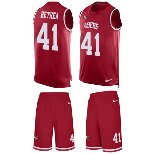 Nike 49ers #41 Antoine Bethea Red Team Color Men's Stitched NFL Limited Tank Top Suit Jersey Nike 49ers #41 Antoine Bethea Red Team Color Men's Stitched NFL Limited Tank Top Suit Jersey