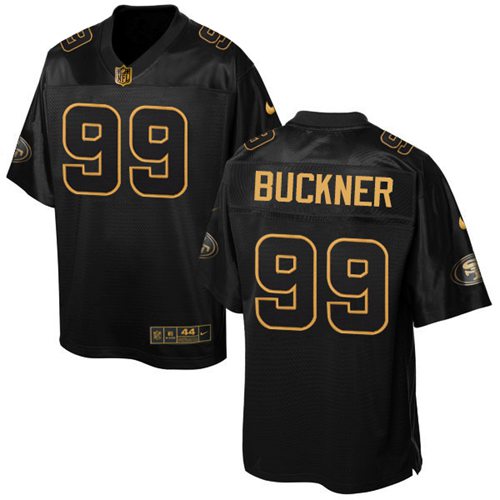 Nike 49ers #99 DeForest Buckner Black Men's Stitched NFL Elite Pro Line Gold Collection Jersey Nike 49ers #99 DeForest Buckner Black Men's Stitched NFL Elite Pro Line Gold Collection Jersey