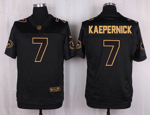 Nike 49ers #7 Colin Kaepernick Black Men's Stitched NFL Elite Pro Line Gold Collection Jersey Nike 49ers #7 Colin Kaepernick Black Men's Stitched NFL Elite Pro Line Gold Collection Jersey