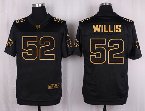 Nike 49ers #52 Patrick Willis Black Men's Stitched NFL Elite Pro Line Gold Collection Jersey Nike 49ers #52 Patrick Willis Black Men's Stitched NFL Elite Pro Line Gold Collection Jersey