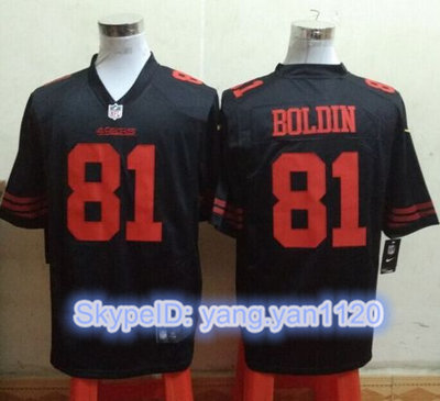 Nike 49ers #81 Anquan Boldin Black Alternate Men's Stitched NFL Game Jersey Nike 49ers #81 Anquan Boldin Black Alternate Men's Stitched NFL Game Jersey