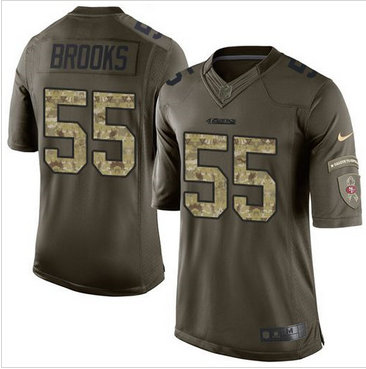 Nike San Francisco 49ers #55 Ahmad Brooks Green Men's Stitched NFL Limited Salute to Service Jersey Nike San Francisco 49ers #55 Ahmad Brooks Green Men's Stitched NFL Limited Salute to Service Jersey