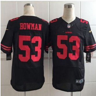 New San Francisco 49ers #53 NaVorro Bowman Black Alternate Men's Stitched NFL Elite Jersey New San Francisco 49ers #53 NaVorro Bowman Black Alternate Men's Stitched NFL Elite Jersey