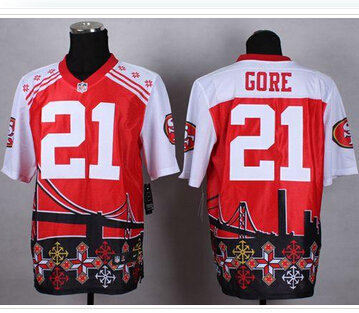 New San Francisco 49ers #21 Frank Gore Red NFL Elite Noble Fashion Jersey New San Francisco 49ers #21 Frank Gore Red NFL Elite Noble Fashion Jersey