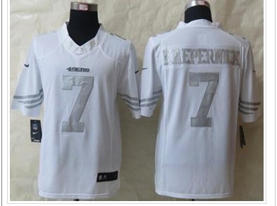 NEW San Francisco 49ers #7 Colin Kaepernick White NFL Limited Platinum Jersey NEW San Francisco 49ers #7 Colin Kaepernick White NFL Limited Platinum Jersey