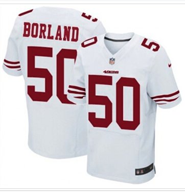 NEW San Francisco 49ers #50 Chris Borland White NFL Elite Jersey