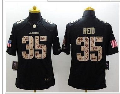 New San Francisco 49ers #35 Eric Reid Black NFL Limited Salute to Service jersey New San Francisco 49ers #35 Eric Reid Black NFL Limited Salute to Service jersey