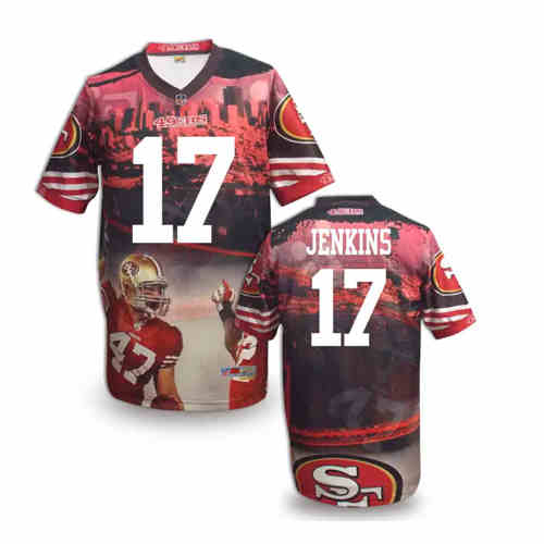 New San Francisco 49ers 17# Vernon Davis Team Color NFL Elite Fanatical Version Jerseys