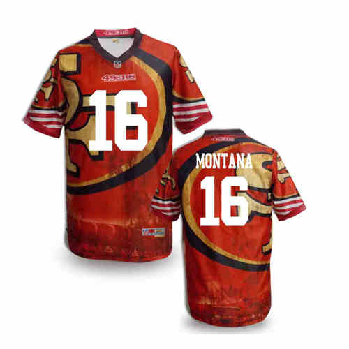 New San Francisco 49ers 16# Joe Montana Team Color NFL Elite Fanatical Version Jersey New San Francisco 49ers 16# Joe Montana Team Color NFL Elite Fanatical Version Jersey