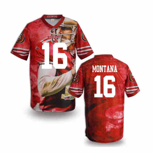 New San Francisco 49ers 16 Joe Montana Team Color Elite Fanatical Version Jersey New San Francisco 49ers 16 Joe Montana Team Color Elite Fanatical Version Jersey