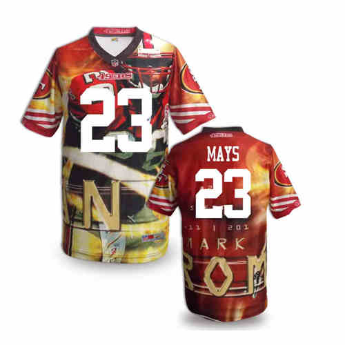 New San Francisco 49ers 23 Mays Team Color NFL Elite Fanatical Version Jersey New San Francisco 49ers 23 Mays Team Color NFL Elite Fanatical Version Jersey